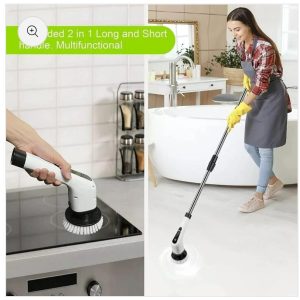 Cepillo Eléctrico Multifuncional Recargable con Mango Extensible