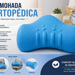 Almohada Cervical Ortopédica Ergonómica | Soporte Firme para Cuello y Cabeza