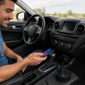 Inversor de Corriente para Carro 150W con Puertos USB | Convertidor de Energía para Vehículos
