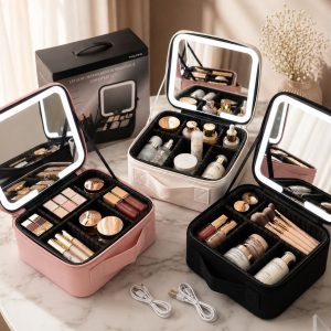 Organizador de Maquillaje Premium con Espejo LED Integrado