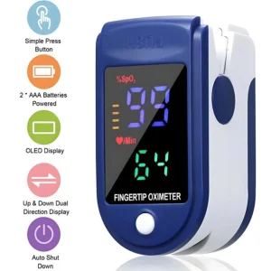 Oxímetro de Dedo Digital para Medición de Saturación de Oxígeno SpO₂ y Frecuencia Cardíaca
