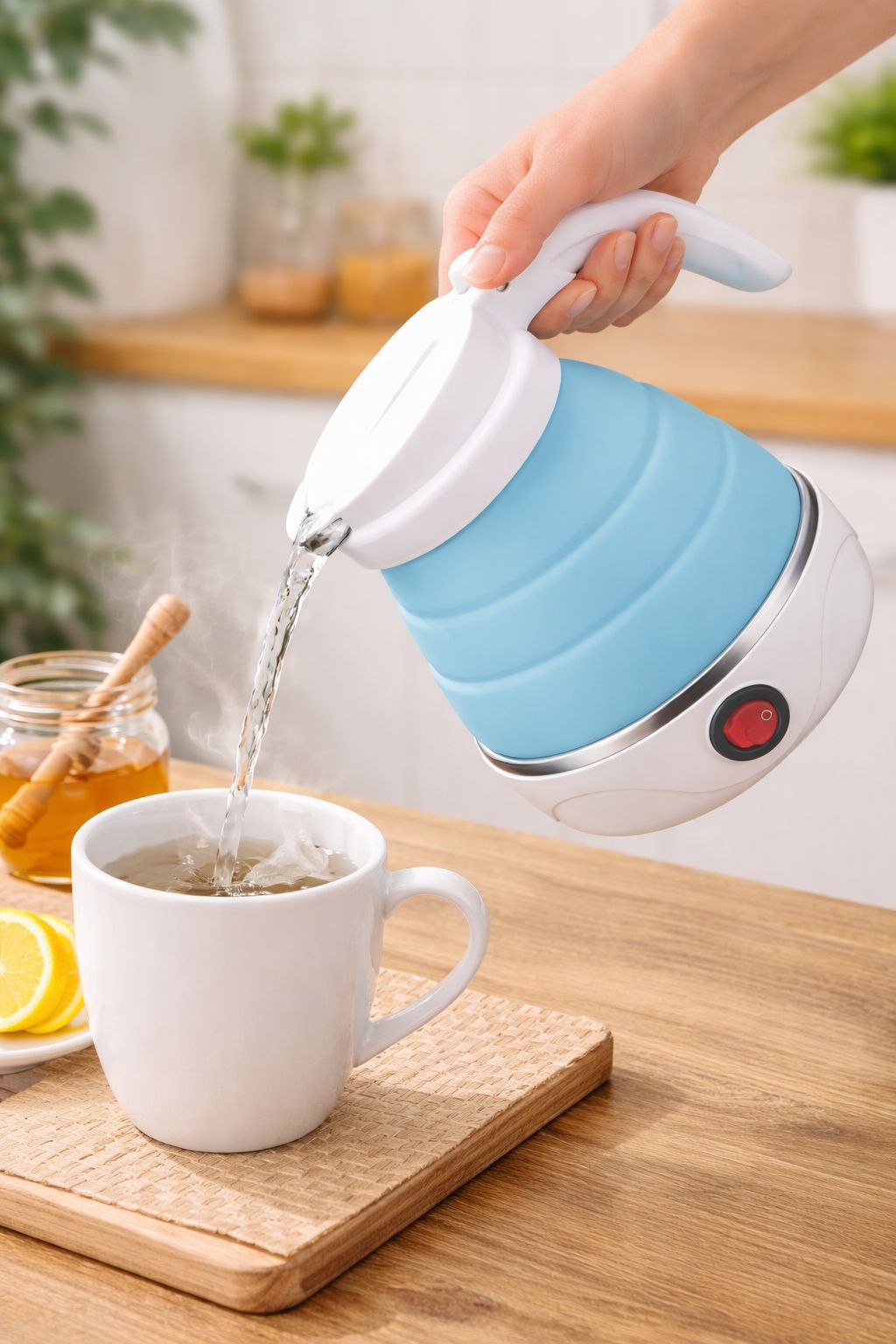 Tetera Eléctrica Plegable Portátil de Viaje