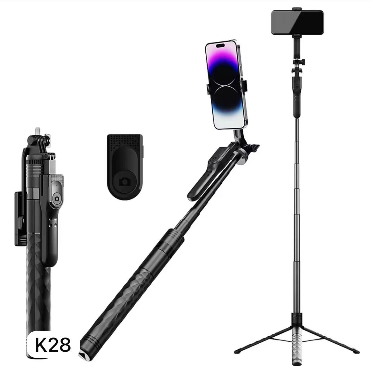 Trípode Profesional X49 de 1.75 Metros con Control Bluetooth | Soporte para Fotos, Videos y Streaming - Imagen 3