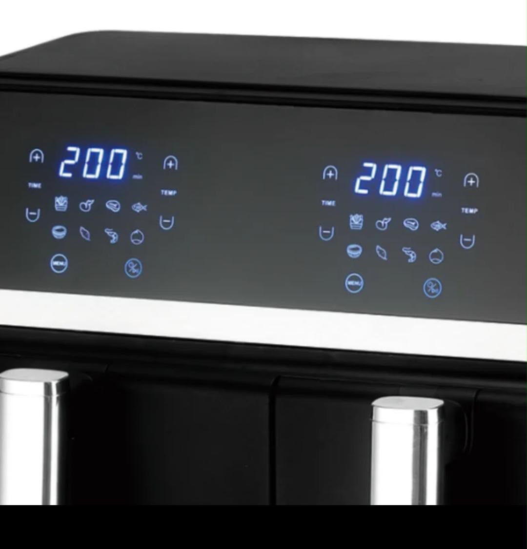 Freidora de Aire Doble Nobelsound NB2100 de 9 Litros – Doble Canasta con Panel Táctil Digital - Imagen 5