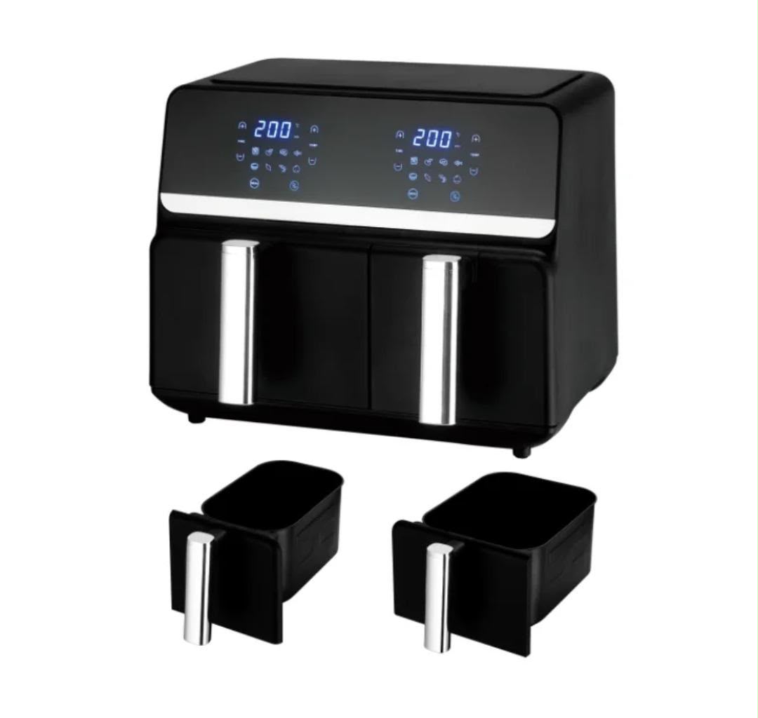 Freidora de Aire Doble Nobelsound NB2100 de 9 Litros – Doble Canasta con Panel Táctil Digital - Imagen 3